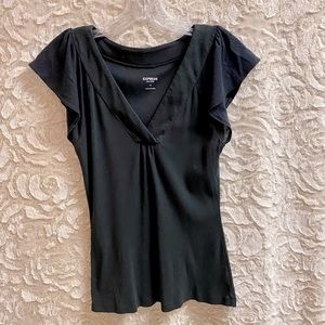 Express women’s top with flutter sleeves. Size small.